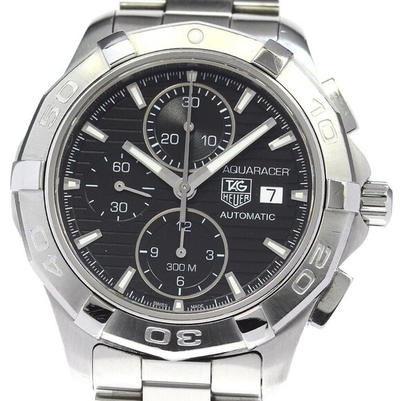 TAG HEUER Aqua racer CAP2110 Chronograph black Dial Automatic Men's Watch - Picture 10 of 12